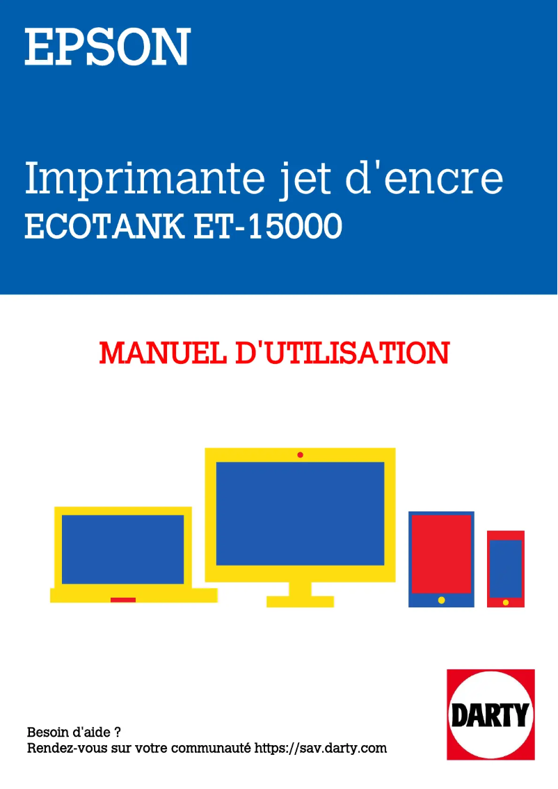 Page 1 de la notice Manuel utilisateur Epson EcoTank ET-15000