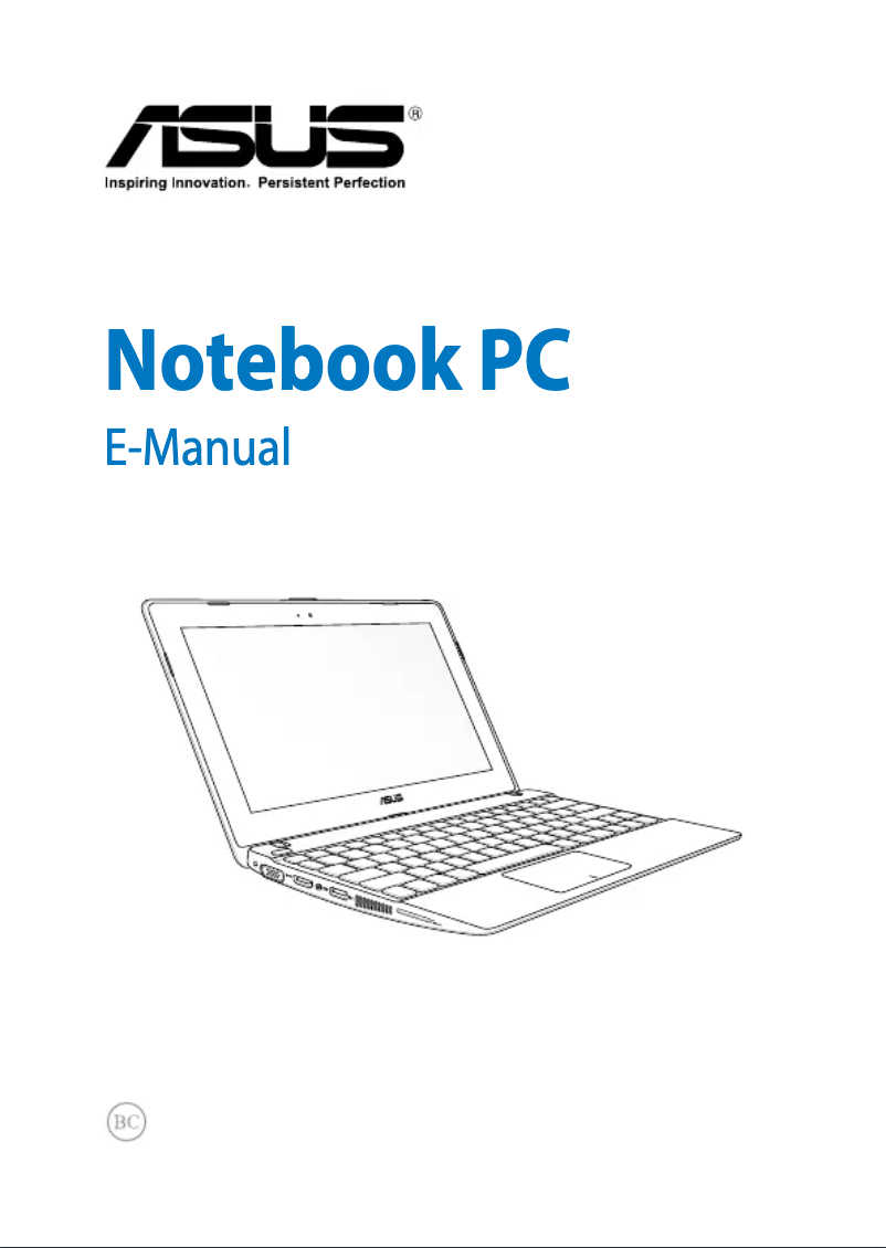 Page 1 de la notice Manuel utilisateur Asus Eee PC X102BA