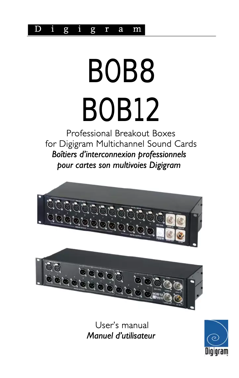 Image de la première page du manuel de l'appareil BOB12