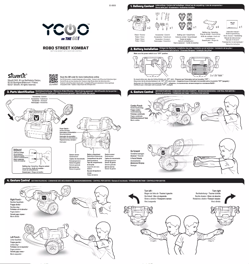 Image de la première page du manuel de l'appareil Robo Street Kombat