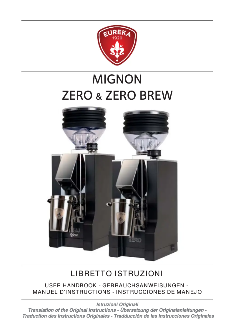 Image de la première page du manuel de l'appareil Mignon Zero Brew