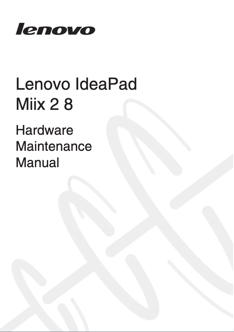 Page 1 de la notice Manuel utilisateur Lenovo IdeaTab Miix 2