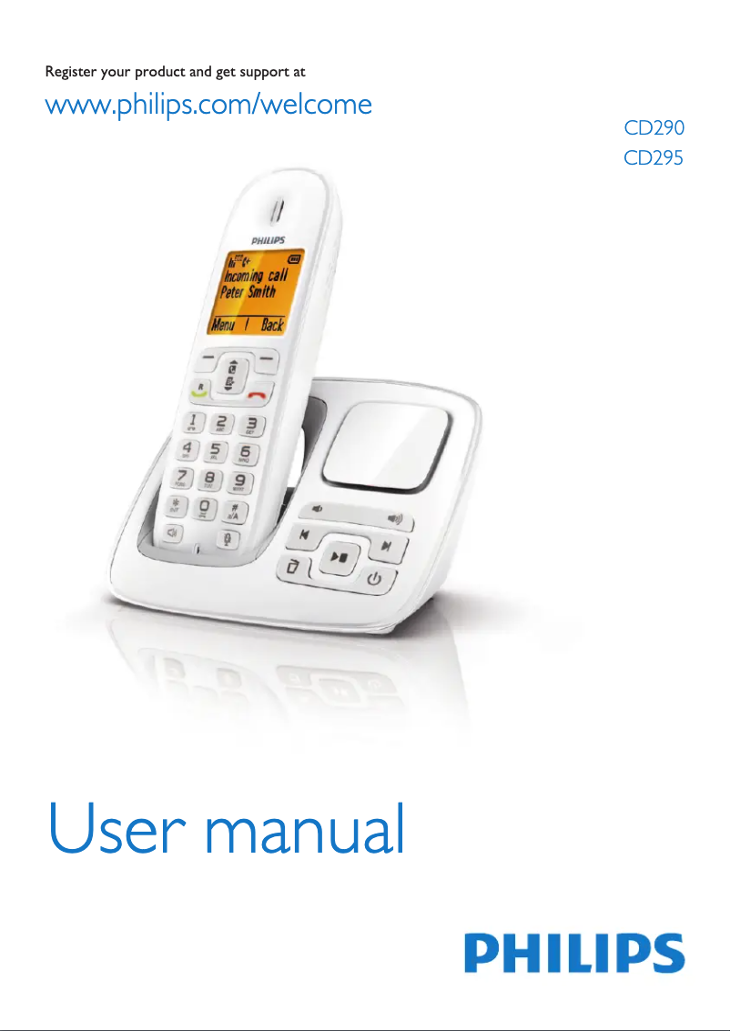 Page 1 de la notice Mode d'emploi Philips BeNear CD2901WS