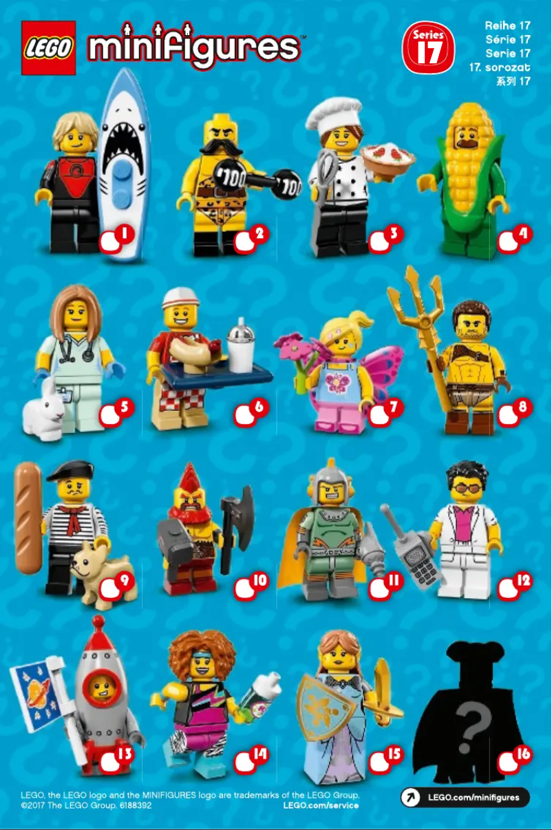Page 1 de la notice Consignes visuelles Lego Minifigures 71018