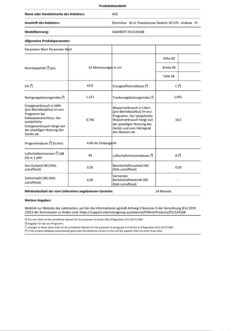 Image de la première page du manuel de l'appareil GS649EXTI