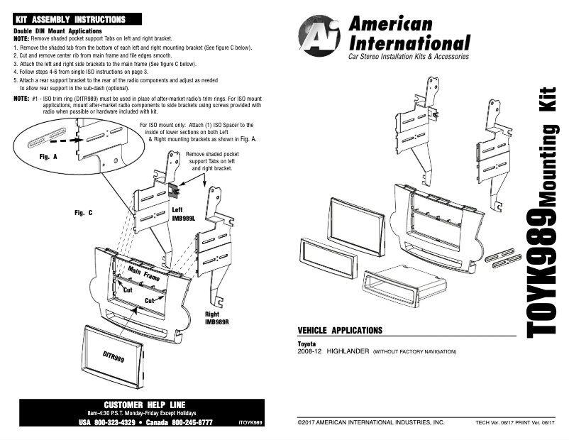 Image de la première page du manuel de l'appareil TOYK989