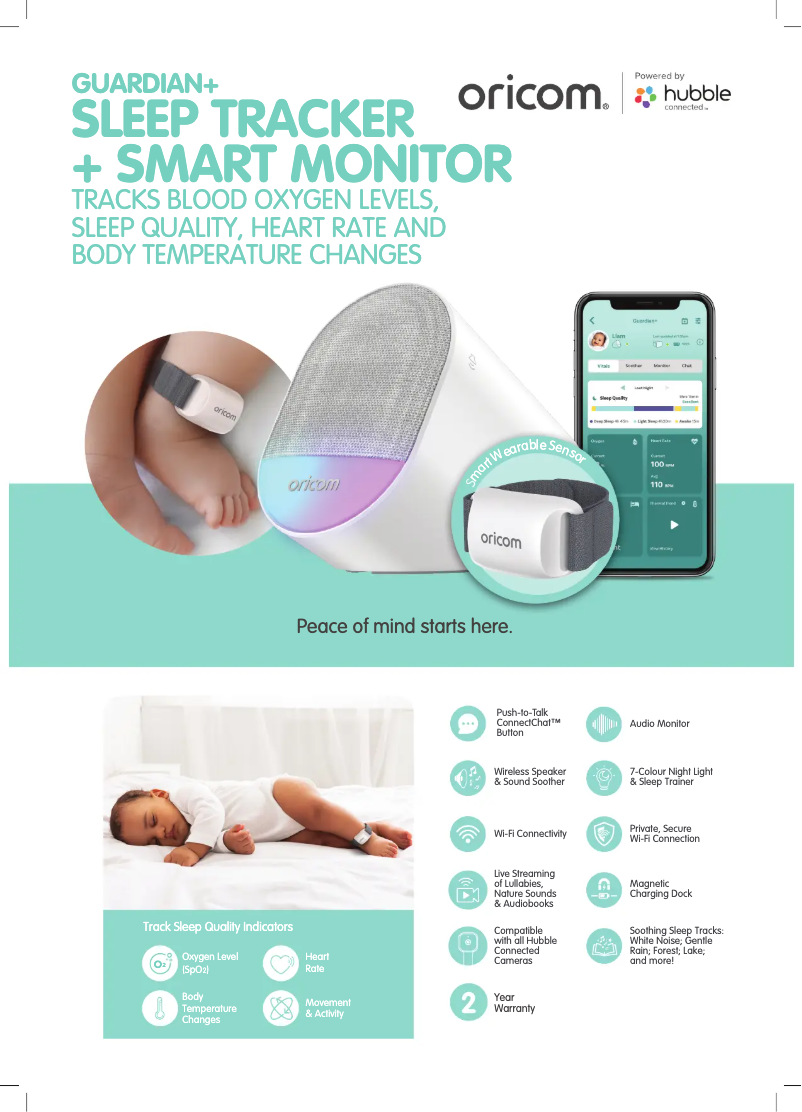Page 1 de la notice Fiche technique Oricom OBHGPLUS