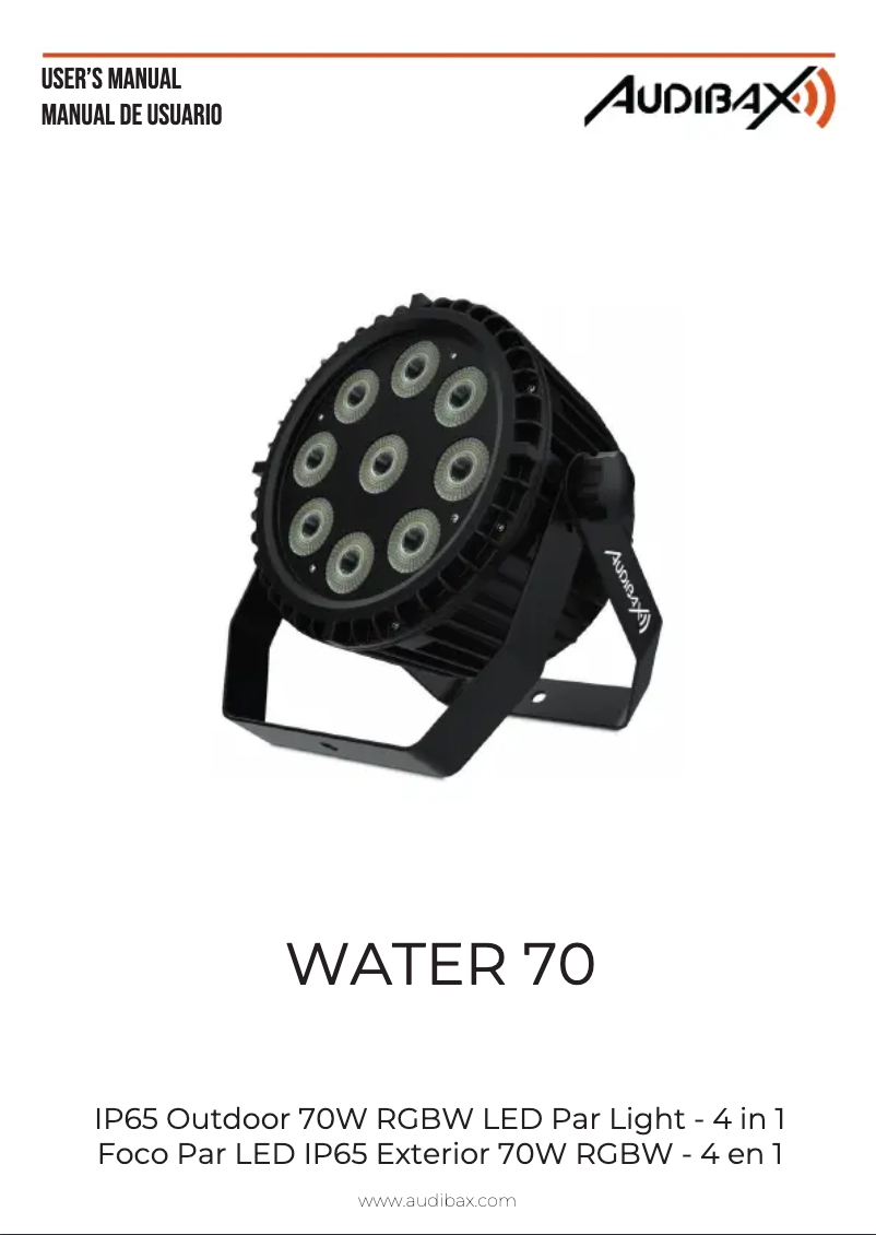 Image de la première page du manuel de l'appareil Water 70