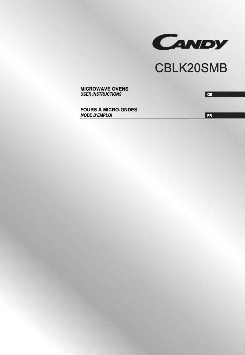 Image de la première page du manuel de l'appareil CBLK20SMB