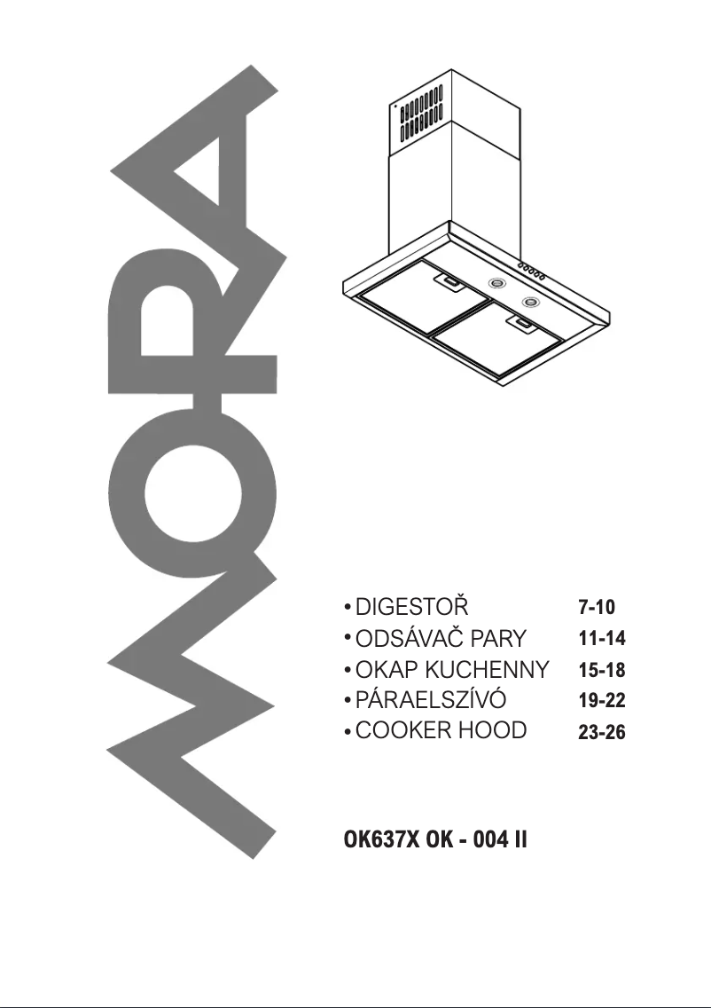 Página 1 del manual Manual de usuario Mora OK 637 X