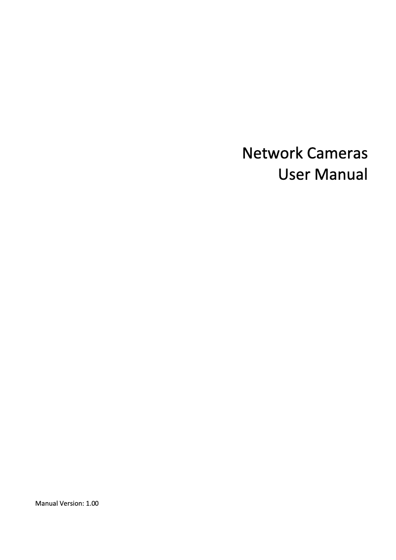 Page n°1 - Manuel utilisateur UniView IPC-B112-PF28