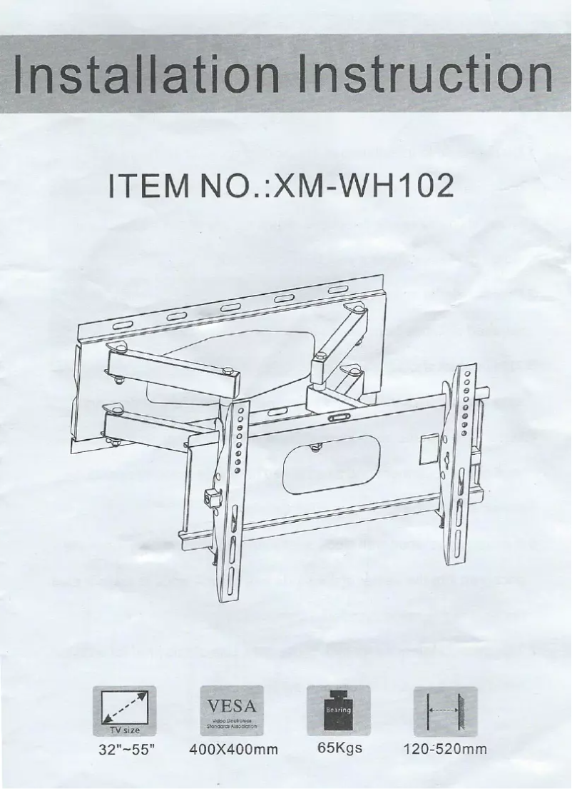 Page 1 de la notice Manuel utilisateur Xomax XM-WH102