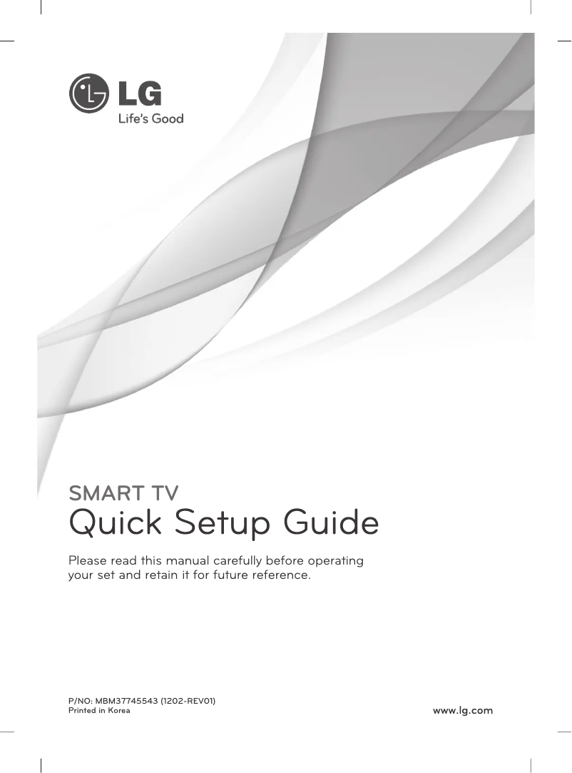 Página 1 del manual Guía de instalación LG 55LM960V