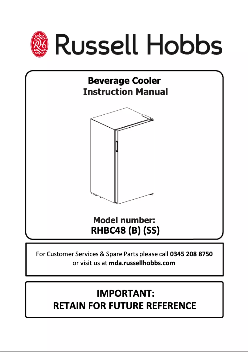 Page 1 de la notice Manuel utilisateur Russell Hobbs RHBC48SS