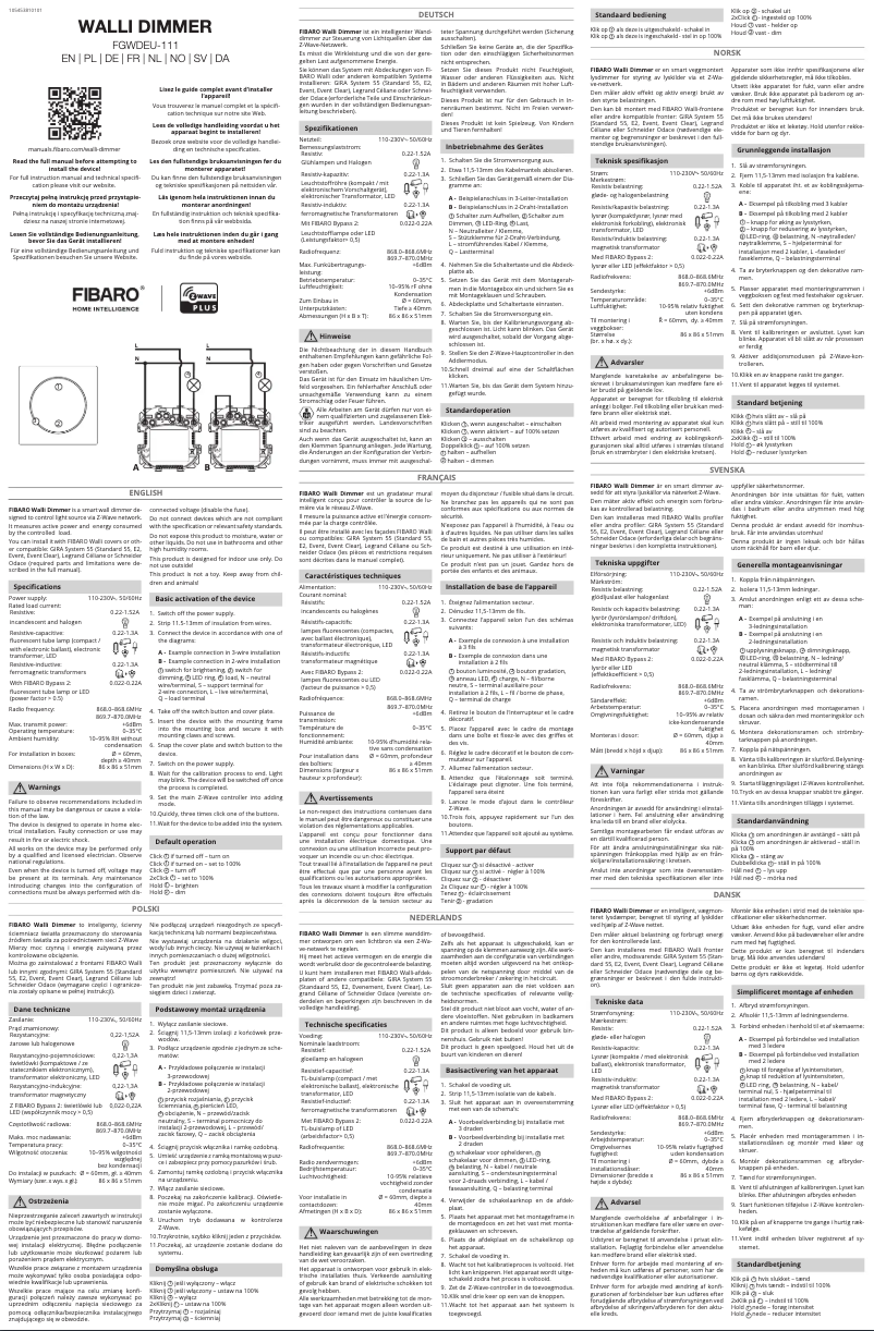 Image de la première page du manuel de l'appareil FGWDEU-111