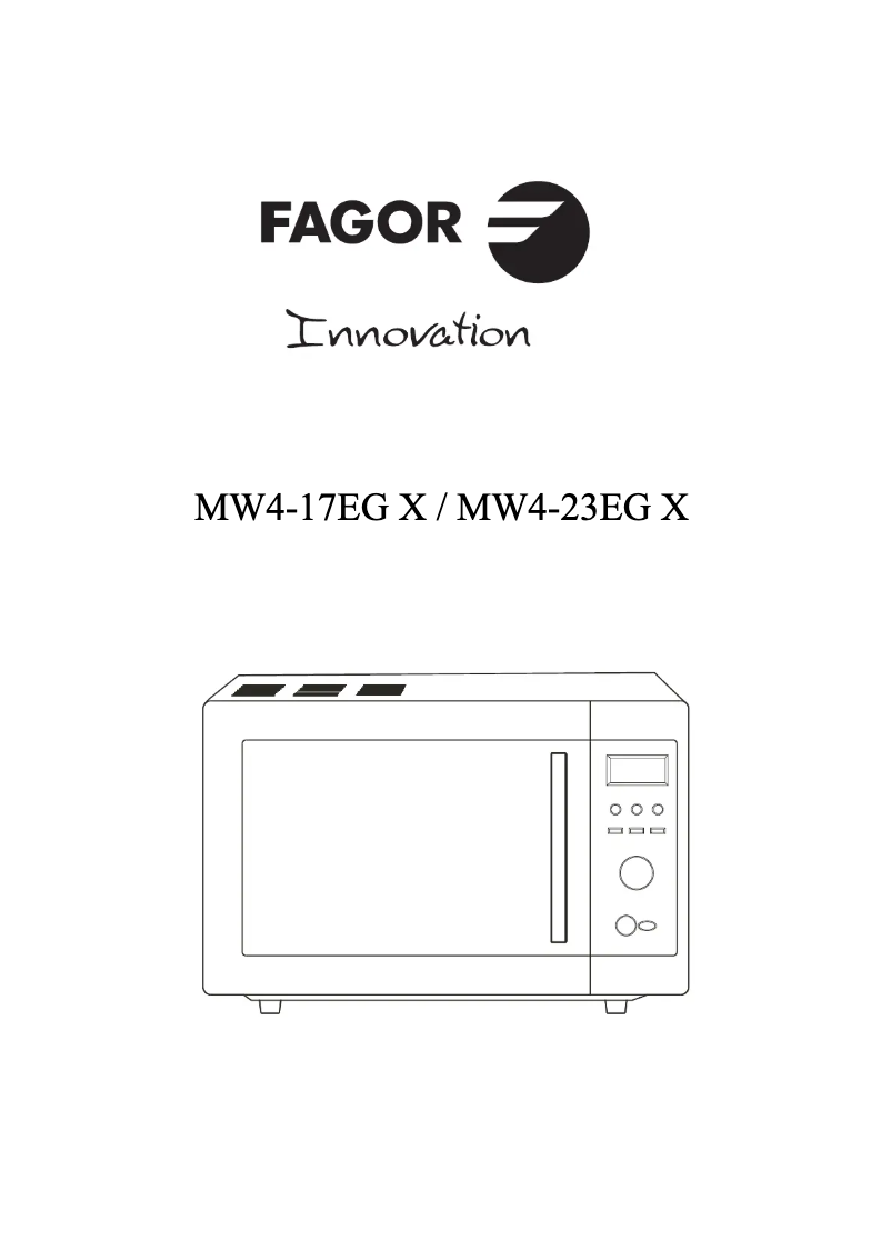 Página 1 del manual Manual de usuario Fagor MW417EGB