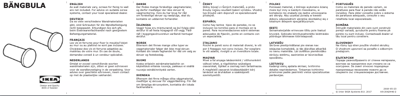 Página 1 del manual Manual de usuario Ikea BÄNGBULA