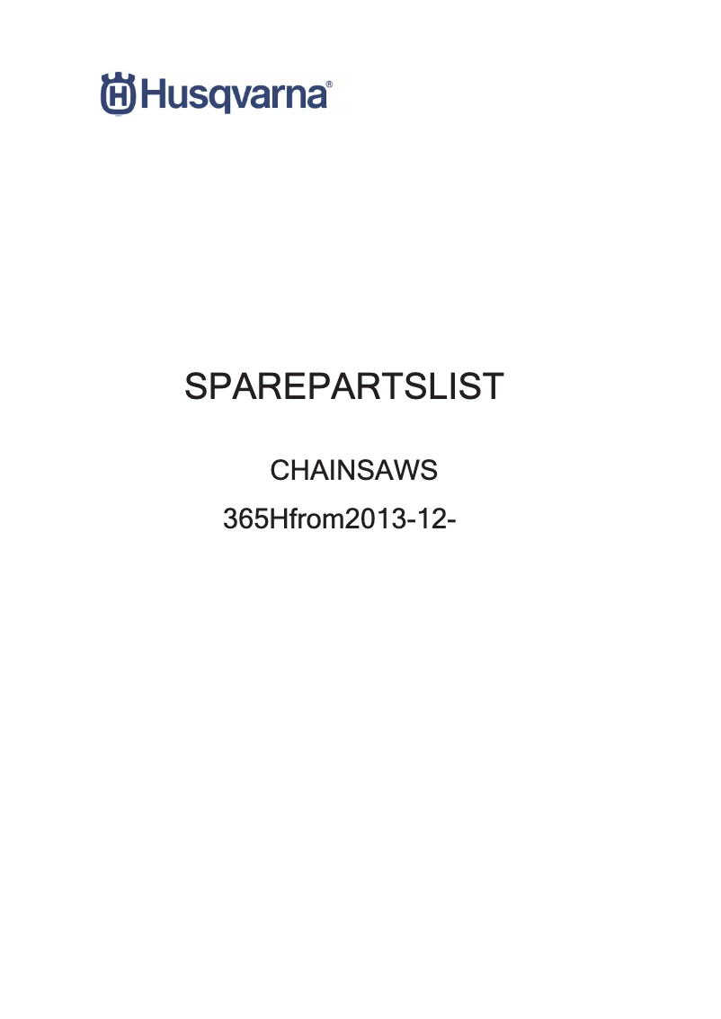 Page 1 de la notice Manuel utilisateur Husqvarna 365H