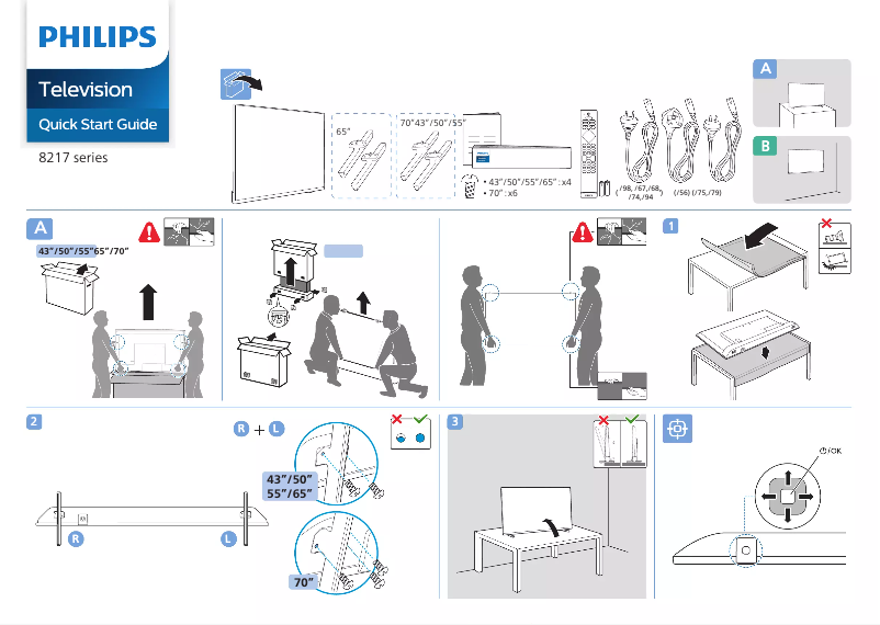 Página 1 del manual Guía de inicio rápido Philips 65PUT8217