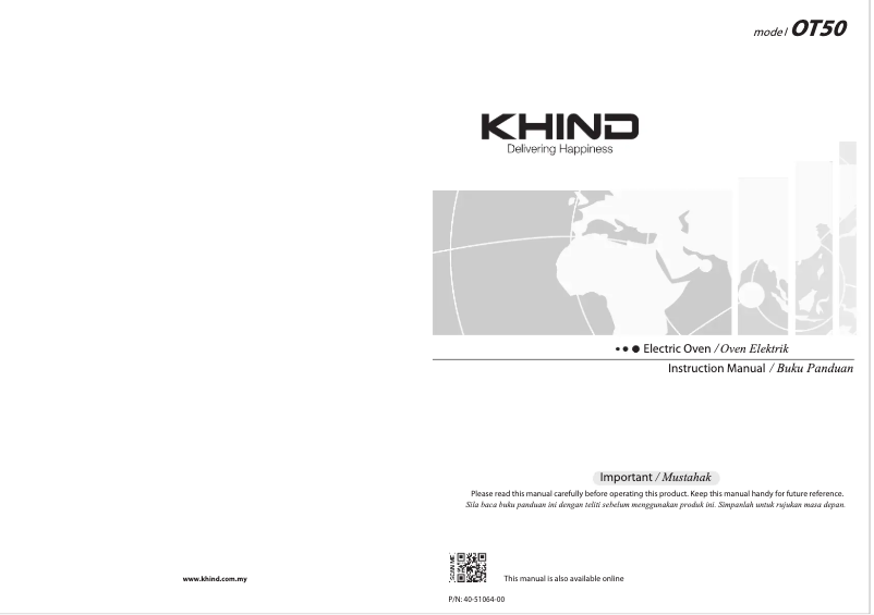 Page n°1 - Manuel utilisateur Khind OT50
