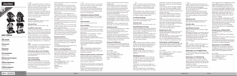 Página 1 del manual Manual de usuario Zoofari IAN 102002