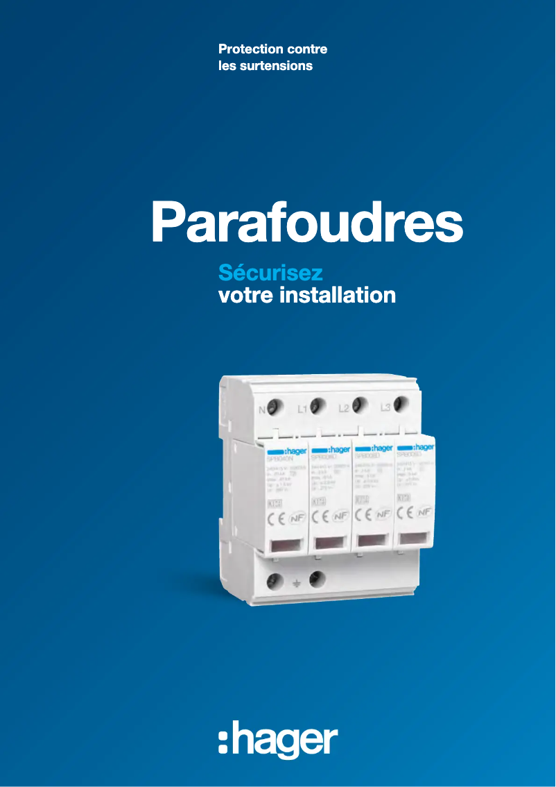 Page 1 de la notice Brochure Hager SPB240R