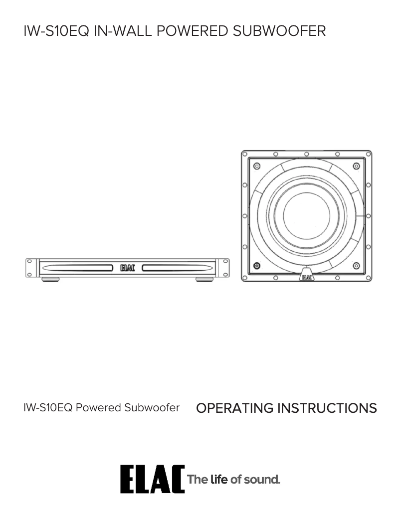 Image de la première page du manuel de l'appareil IW-S10EQ