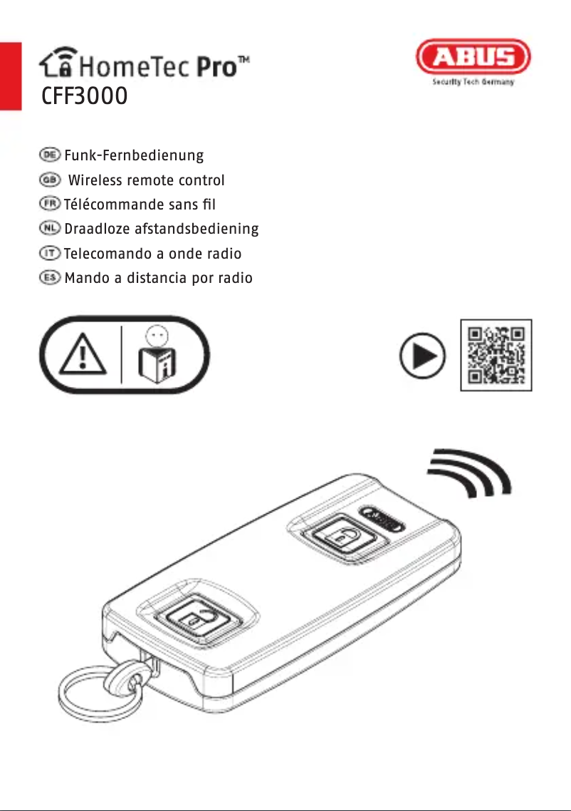Página 1 del manual Guía de instalación Abus CFF3000