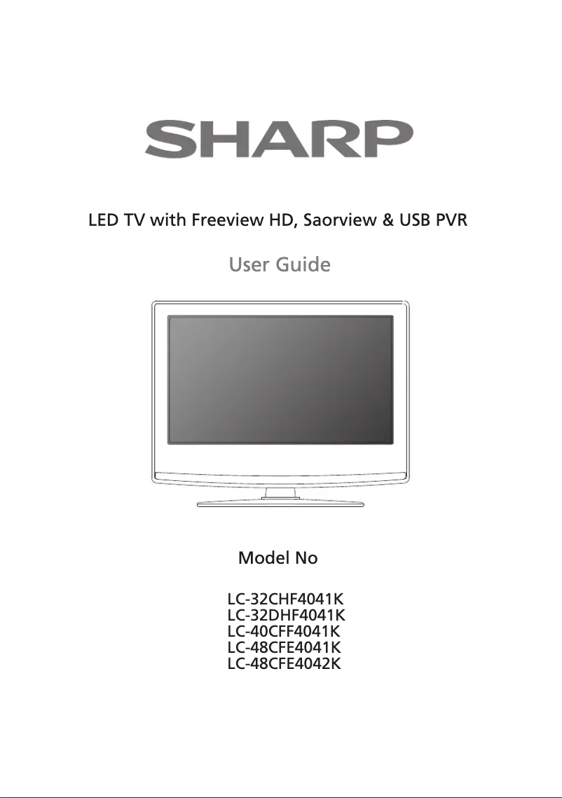 Page n°1 - Manuel utilisateur Sharp LC-32CHF4041K