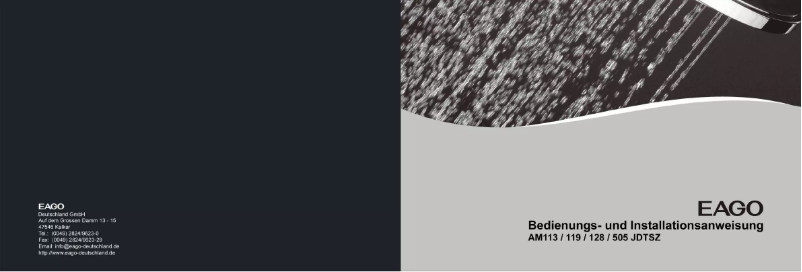 Page 1 de la notice Manuel utilisateur Eago AM128