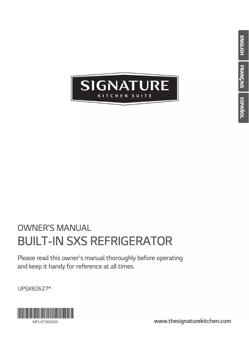 Page n°1 - Manuel utilisateur Signature UPSXB2627S