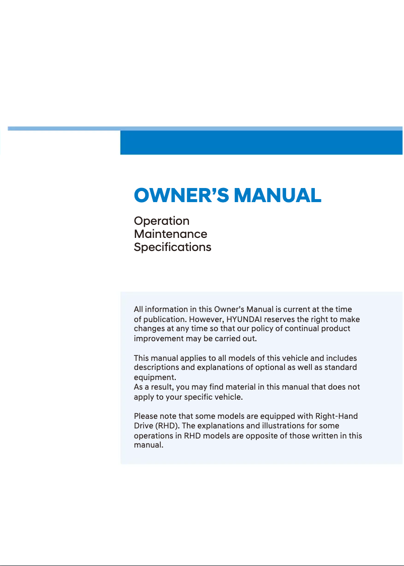 Page 1 of the manual User Manual Hyundai SANTA FE Plug-in Hybrid (2021)