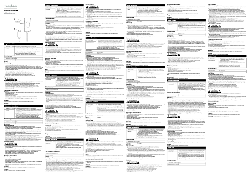 Page 1 de la notice Manuel utilisateur Nedis WCHAC300AWT