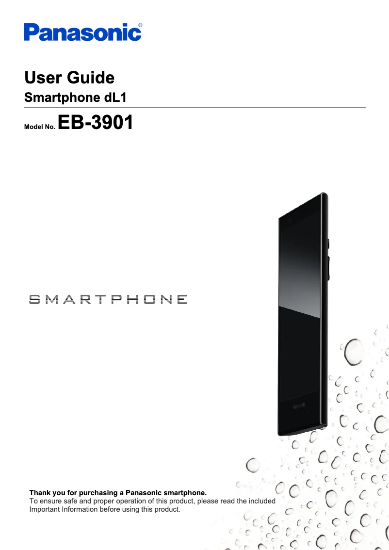 Page 1 de la notice Manuel utilisateur Panasonic Eluga DL1