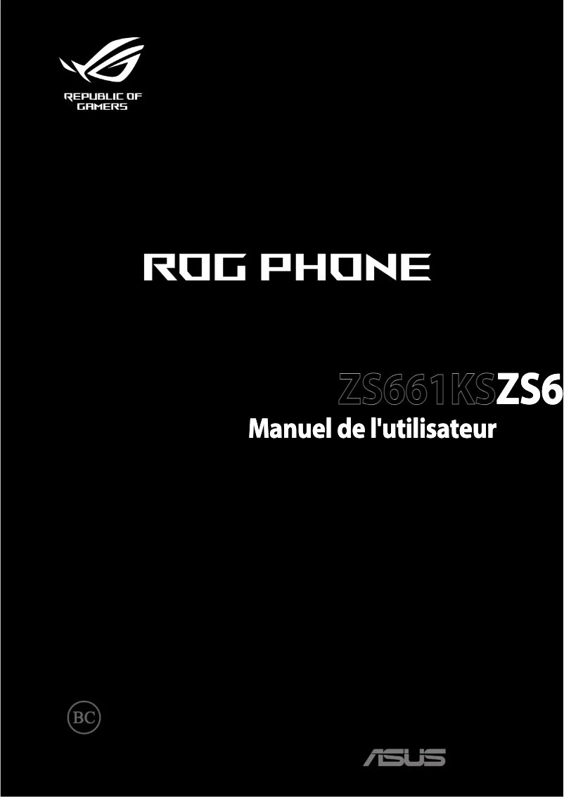 Page 1 de la notice Manuel utilisateur Asus ROG Phone III