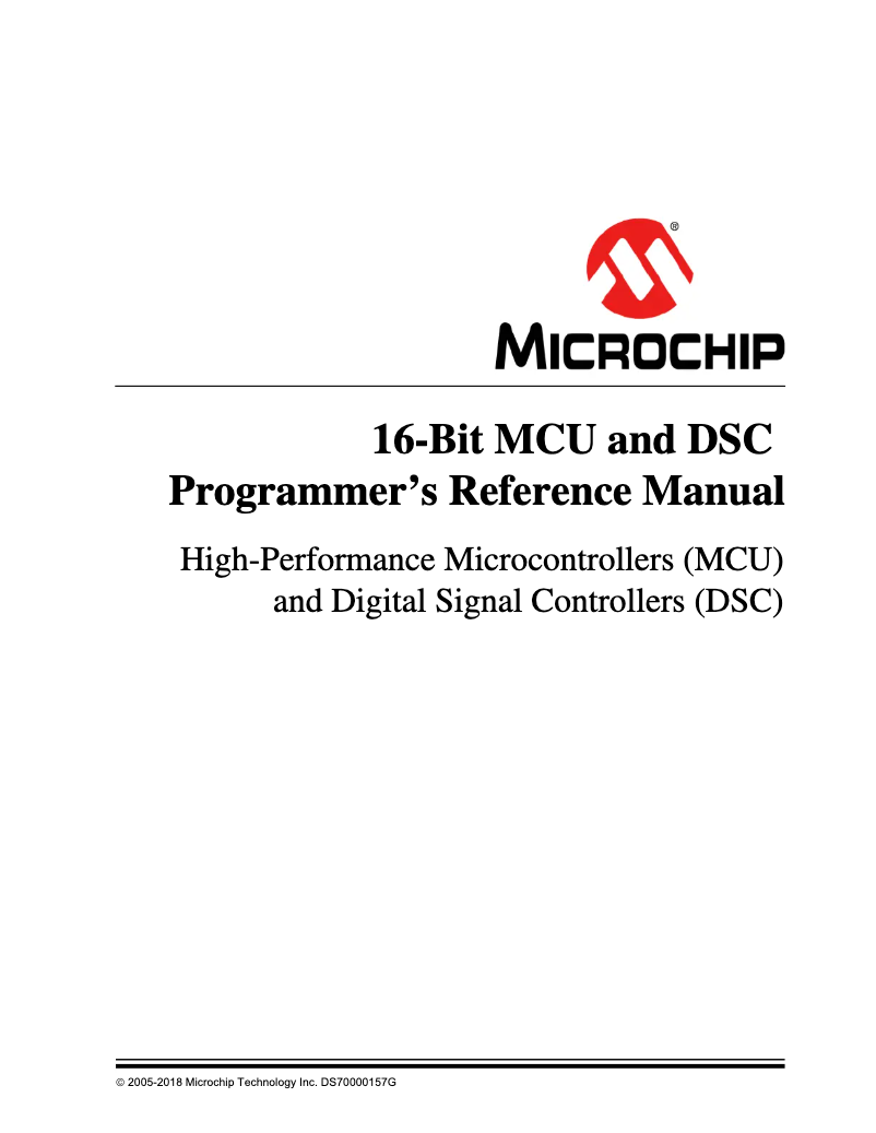 Page 1 de la notice Manuel utilisateur Microchip PIC24EP128MC206