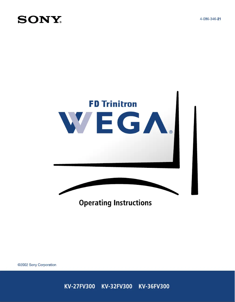 Page 1 de la notice Manuel utilisateur Sony Wega KV-27FV300
