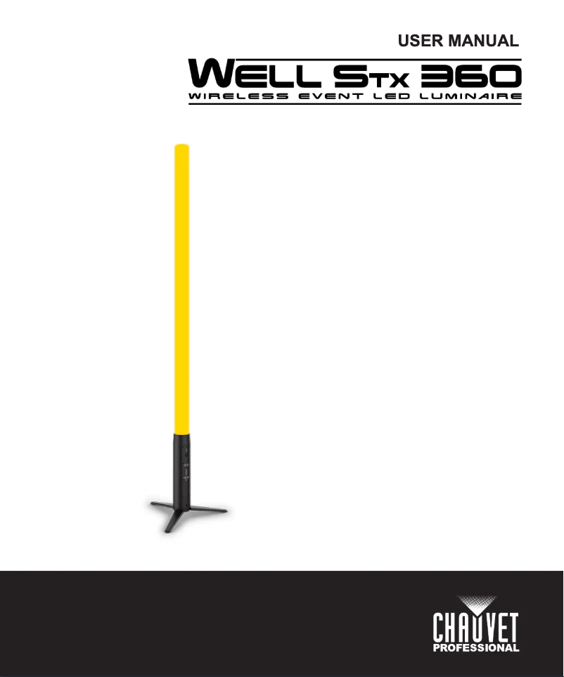 Page 1 de la notice Manuel utilisateur Chauvet Well STX360