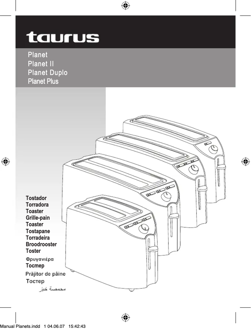 Página 1 del manual Manual de usuario Taurus Planet