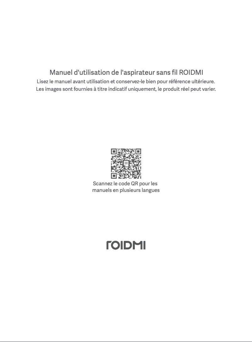 Page 1 de la notice Manuel utilisateur Roidmi X20 S