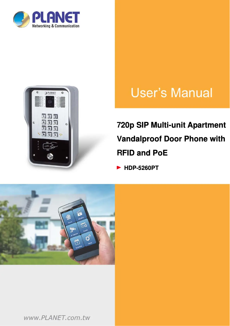Page 1 de la notice Manuel utilisateur Planet HDP-5260PT