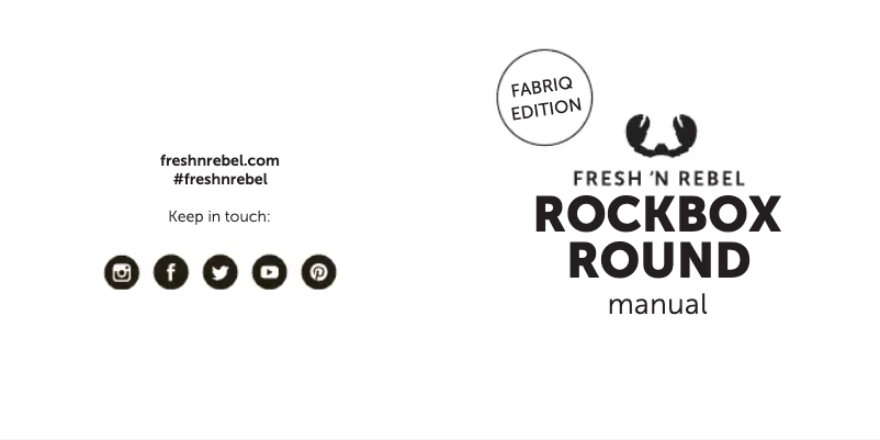 Page 1 de la notice Manuel utilisateur Fresh 'n Rebel Rockbox Round