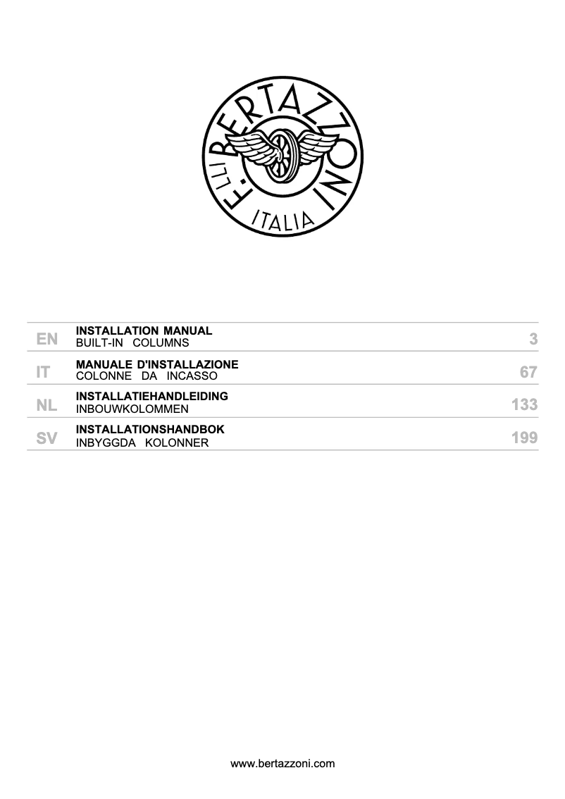 Page 1 de la notice Manuel utilisateur Bertazzoni RLD75S5FPNS