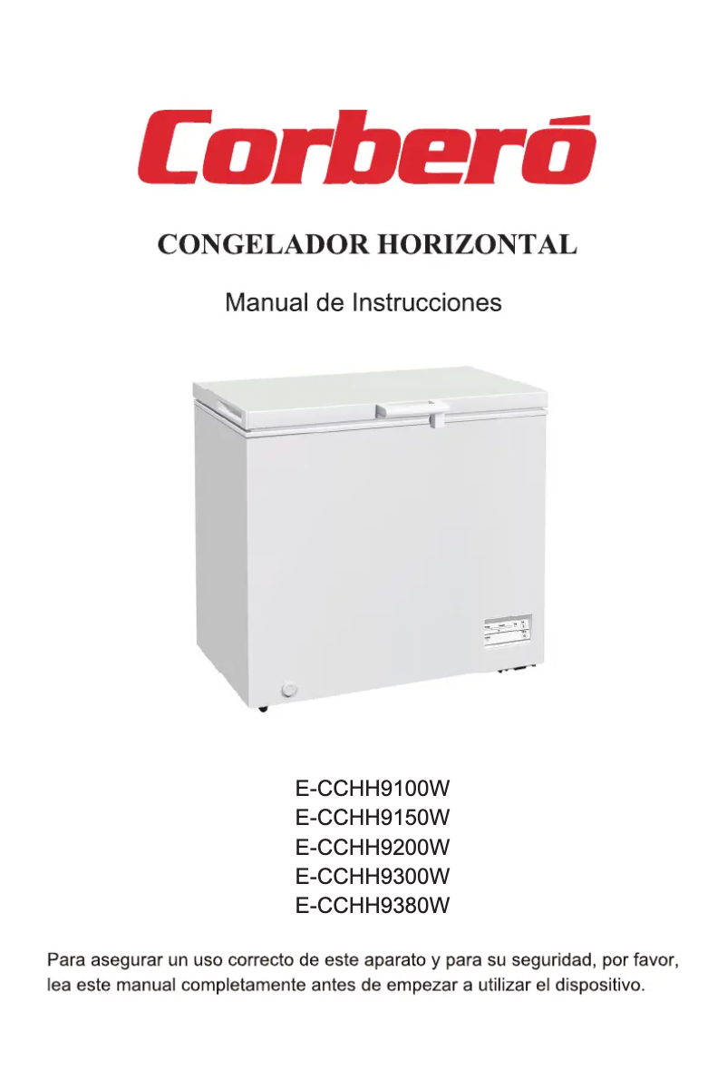 Page 1 de la notice Manuel utilisateur Corbero E-CCHH9200W
