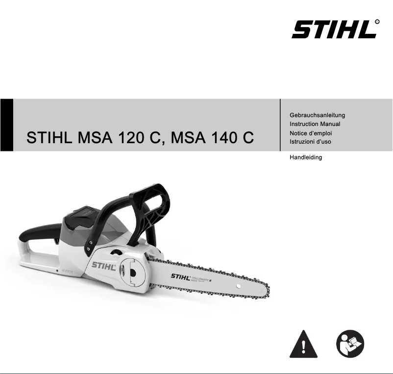 Page 1 de la notice Manuel utilisateur Stihl MSA 140 C