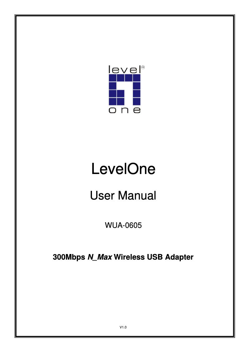 Page n°1 - Manuel utilisateur LevelOne WAP-6111