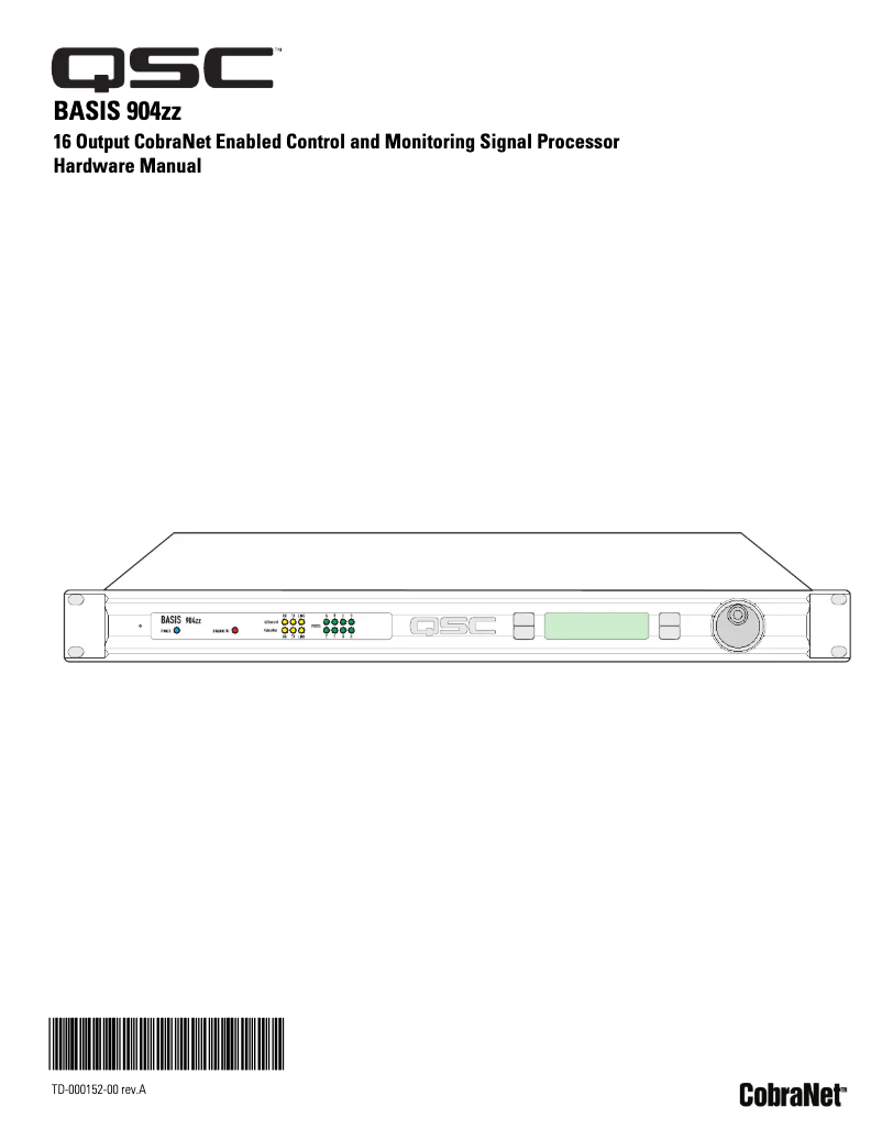 Page 1 de la notice Manuel utilisateur QSC BASIS 904zz