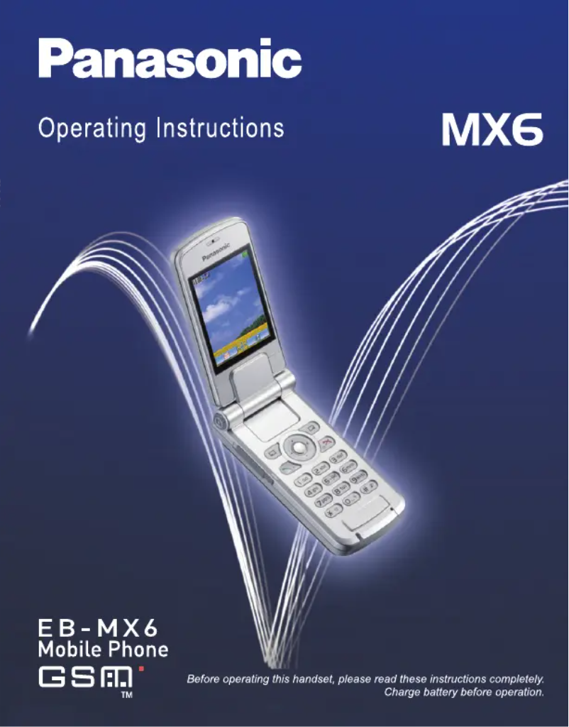 Page 1 de la notice Manuel utilisateur Panasonic EB-MX6