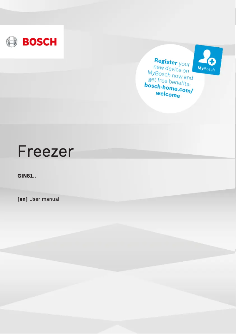 Página 1 del manual Manual de usuario Bosch GIN81AC30A