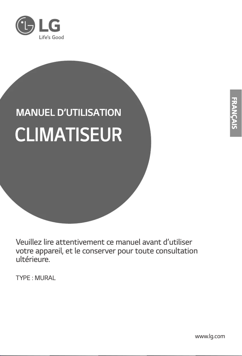 Page n°1 - Manuel utilisateur LG LSNH186G3L0